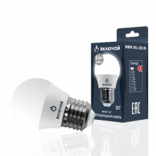 Лампа светодиодная  8,5W E27 G45 ШАР 4000К 680Лм (LED OPTI G45-8,5W-E27-W) VKL