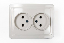 Розетка 2-ая СП белая CLASSICO 2102-W (2210) IN HOME