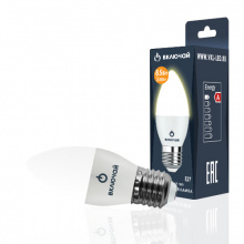 Лампа светодиодная  8,5W E27 C37 СВЕЧА 3000К 680Лм (LED OPTI С37-8,5W-E27-N) VKL