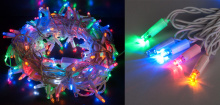 Гирлянда 10 м разноцветная мерцающая 120LED провод белый IP67 Uniel