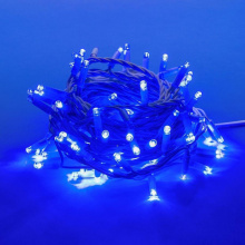 Гирлянда 10 м синяя с контроллером 120LED провод белый IP67 Uniel