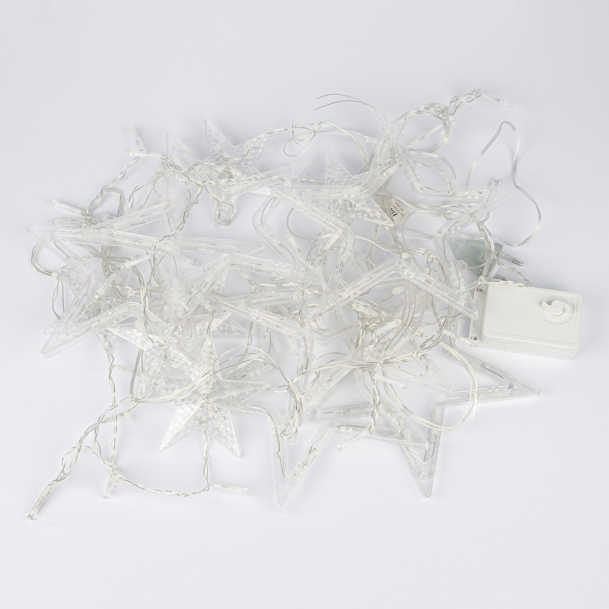 ULD-E3007-138-DTA WARM WHITE IP20 STARS-2 Занавес фигурный светодиодный. 3х0.7м. 138 светодиодов. Теплый белый свет. Провод прозрачный. TM Uniel