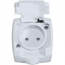RA16-112B-Bl Розетка накладная с з/к Рондо IP44 Wessen