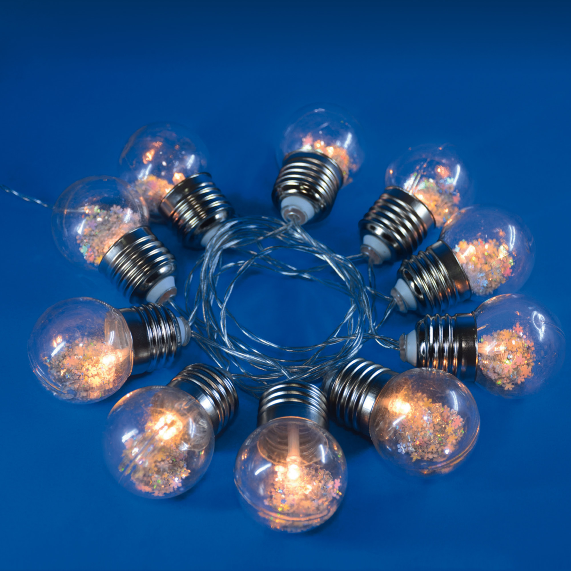 ULD-S1800-010-STB-3AA WARM WHITE IP20 RETRO BULBS Гирлянда светодиодная Лампочки ретро. на батарейках 3AA не в-к. 1.8м. 10 светодиодов. Теплый белый свет. Провод прозрачный. TM Uniel