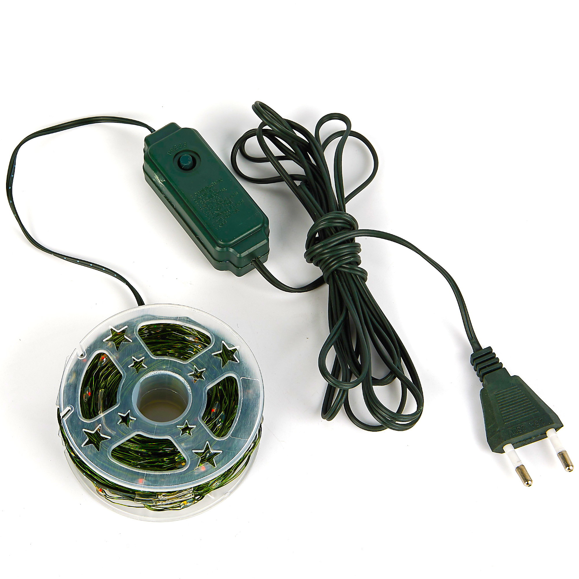 ULD-S10000-1000-DGA WARM WHITE IP20 DEW Гирлянда светодиодная Роса. 100м. 1000 светодиодов. Теплый белый свет. Провод зеленый. ТМ Uniel
