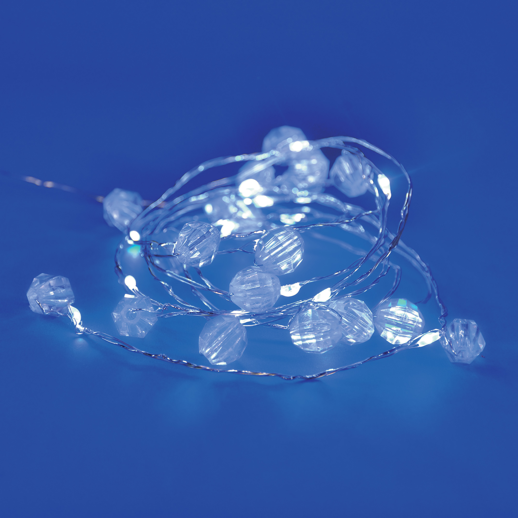 ULD-S1900-020-STB-2AA WHITE IP20 BEADS MINI Гирлянда светодиодная на батарейках 2AA не в-к. Бусины мини. 1.9м. 20 светодиодов. Белый свет. Провод прозрачный. TM Uniel