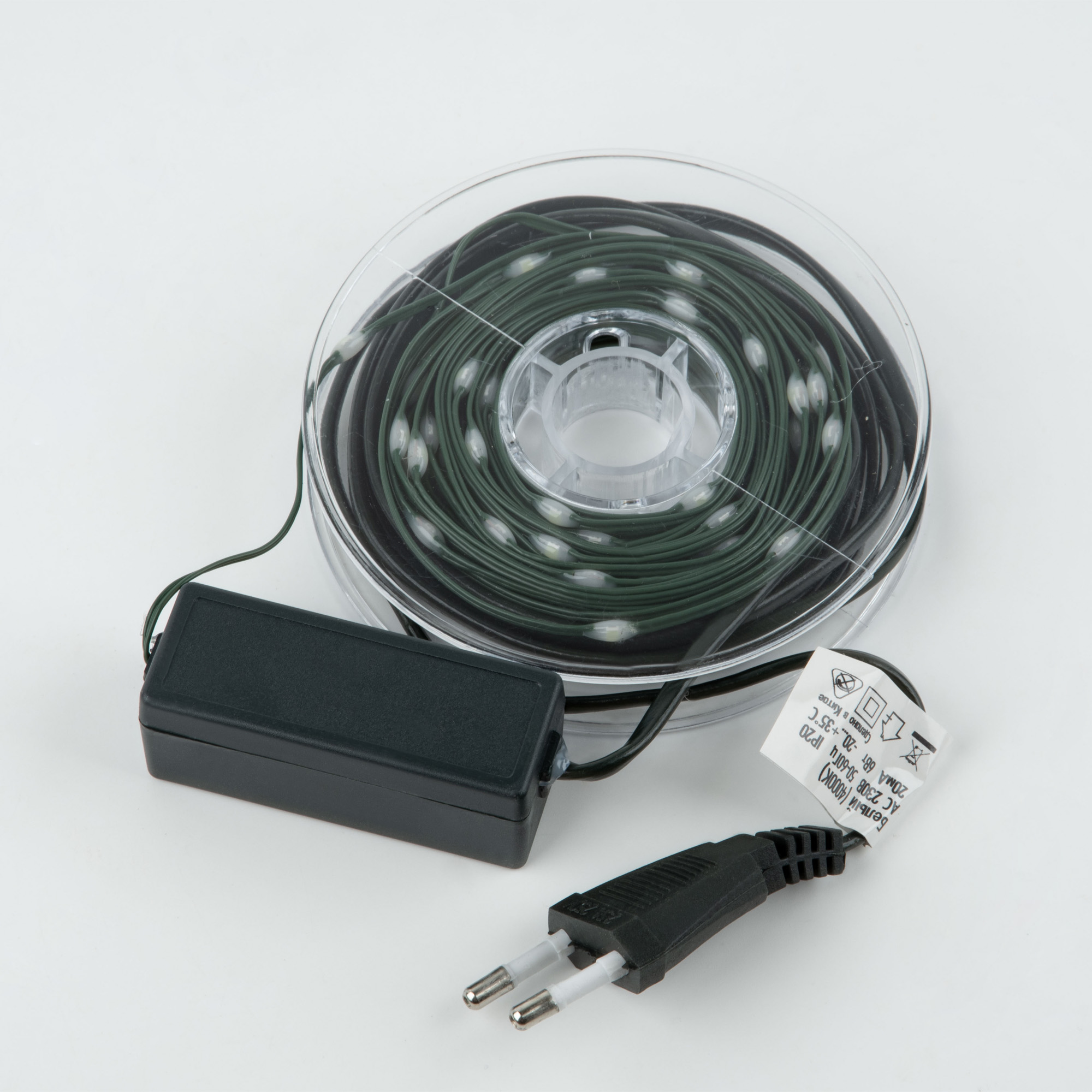 ULD-S1000-100-DGA WHITE IP20 DEW BAND Гирлянда светодиодная Полоса. 10м. 100 светодиодов. Белый свет. Провод зеленый. ТМ Uniel