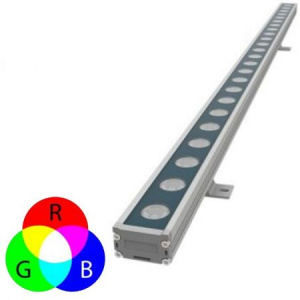 Прожектор линейный архитектурный WLN 24V 36W RGB DMX 10*65˚ 1m SignImpress - отличное решение при световом оформлении фасадов зданий, парков отдыха, аллей, для подсветки деревьев и кустарников. Также применяется для засветки тонкой, неширокой полосой, зал