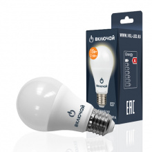 Лампа светодиодная 15W E27 A60 ГРУША 3000К 1280Лм (ЛОН) (LED OPTI А60-15W-E27-N) VKL