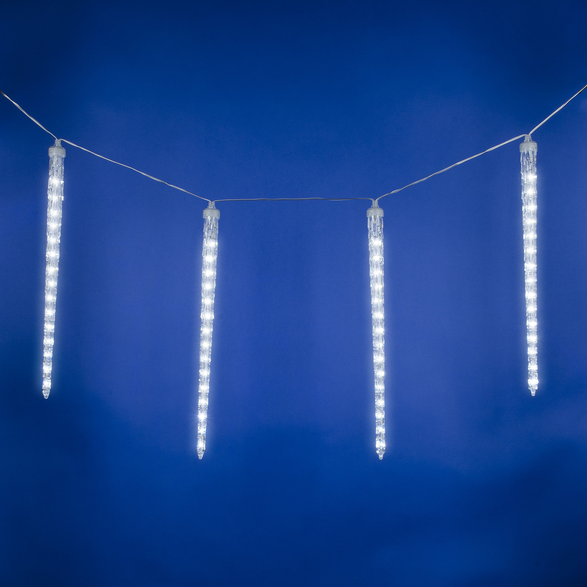ULD-E3005-300-DTK WHITE IP44 ICICLE Занавес светодиодный фигурный Сосульки. соединяемый. 2.7х0.42м. 10 подвесов. Белый свет. Провод прозрачный. TM Uniel.