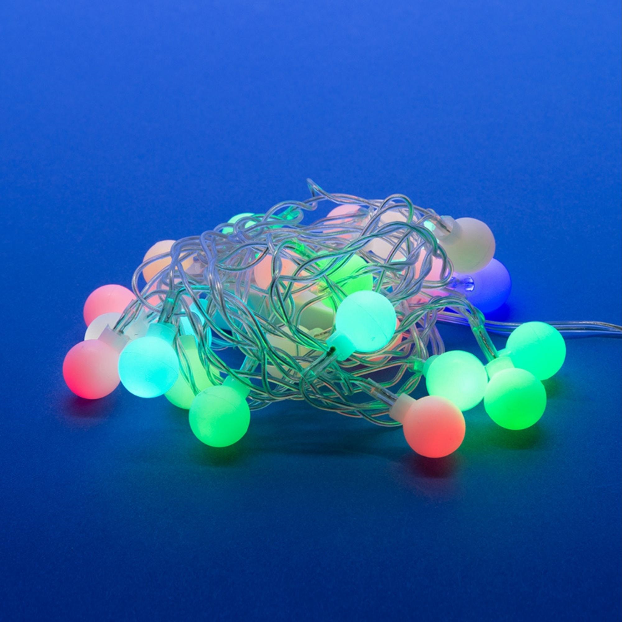 ULD-S0280-025-DTA RGB IP20 RAINBOW Гирлянда светодиодная Радуга . 25 светодиодов. 2.8 м. RGB. IP20. провод прозрачный.