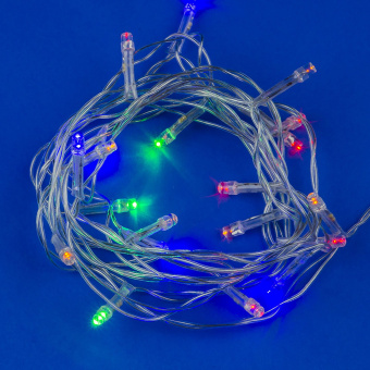 ULD-S0280-020-DTA MULTI IP20 Гирлянда светодиодная с контроллером. 20 светодиодов. 2.8 м. разноцветная. IP20. провод прозрачный.