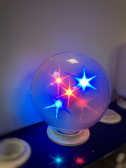 Светодиодный светильник 1,5W RGB Диско шар 3D Свечение звезды Белый ULI-Q311 TM Volpe Disco 