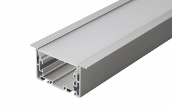 Встраиваемый алюминиевый профиль (с экраном) LS-СС-074, 2000х44х35 мм 