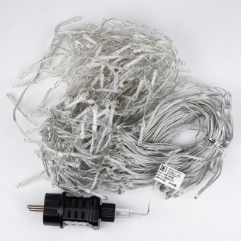 ULD-B12006-195-TTK WARM WHITE IP44 Бахрома светодиодная с эффектом мерцания. 12м. Соединяемая. 195 светодиодов. Теплый белый свет. Провод прозрачный. ТМ Uniel