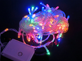 Гирлянда RGB На прозрачном проводе 160 LED  контроллер 