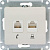 Розетка 2-я ATLASDESIGN  компьютерная RJ45+RJ45 категория 5E механизм белый