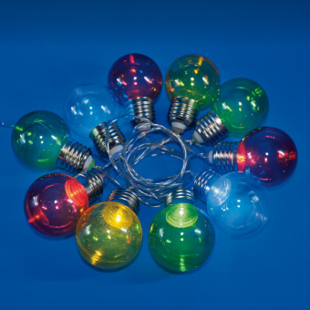 ULD-S1800-010-STB-3AA MULTI IP20 BULBS Гирлянда светодиодная Лампочки. на батарейках 3AA не в-к. 1.8м. 10 светодиодов. Разноцветный свет. Провод прозрачный. TM Uniel