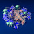 ULD-S0500-050-DTA MULTI IP20 SNOWFLAKES-3 Гирлянда светодиодная Снежинки-3. 5м. 50 светодиодов. Разноцветный свет. Провод прозрачный. ТМ Uniel