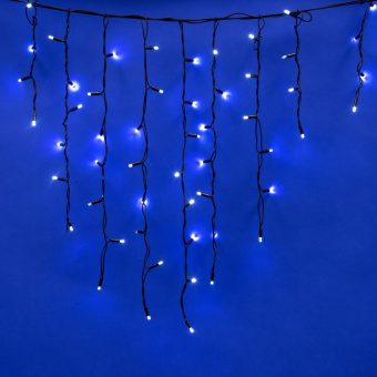Бахрома светодиодная с эффектом мерцания 3м. 200LED. Белый свет. IP67 Провод черный TM Uniel 