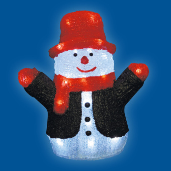 ULD-M2730-024-STA WHITE IP20 SNOWMAN Фигура светодиодная Снеговик. 24 светодиода. 27x17x30 см. цвет свечения-белый. IP20.