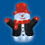 ULD-M2730-024-STA WHITE IP20 SNOWMAN Фигура светодиодная Снеговик. 24 светодиода. 27x17x30 см. цвет свечения-белый. IP20.