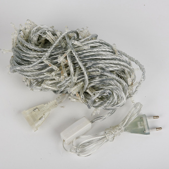 ULD-S2500-225-STК WHITE IP20 Гирлянда светодиодная. 25м. Соединяемая. 225 светодиодов. Белый свет. Провод прозрачный. ТМ Uniel