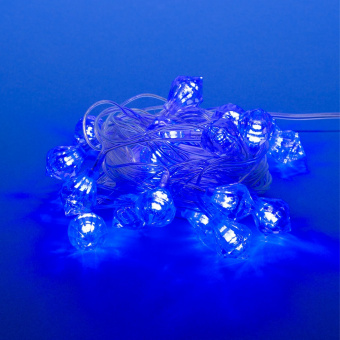 ULD-S0280-020-DTA BLUE IP20 DIAMONDS Гирлянда светодиодная Бриллианты. с контроллером. 2.8м. 20 светодиодов. Синий свет. Провод прозрачный. TM Uniel.