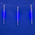 ULD-E3005-300-DTK BLUE IP44 ICICLE Занавес светодиодный фигурный Сосульки. соединяемый. 2.7х0.42м. 10 подвесов. Синий свет. Провод прозрачный. TM Uniel.