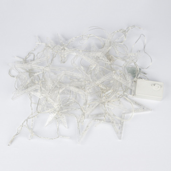 ULD-E3007-138-DTA WARM WHITE IP20 STARS-2 Занавес фигурный светодиодный. 3х0.7м. 138 светодиодов. Теплый белый свет. Провод прозрачный. TM Uniel