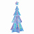 ULD-R502 220V XMAS TREE Светильник декоративный Ёлка. 400 светодиодов. Белый свет. Цвет корпуса радужный. TM Uniel