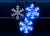 ULD-E2703-120-DTA BLUE IP20 SNOWFLAKES Занавес светодиодный фигурный с контроллером Снежинки. 10 подвесов. 120 светодиодов. Размер 2.7х0.3м. Цвет свечения синий. IP20. Провод прозрачный. Упаковка картон.