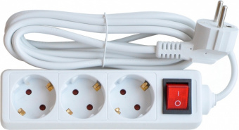 Удлинитель 3GS-3-SMART 3-х местн c выкл 10А с з/к 3м 8433 IN HOME 
