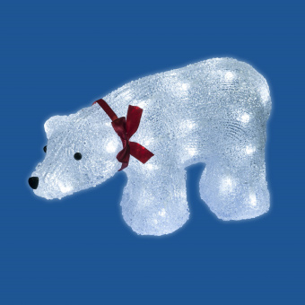 ULD-M3423-040-STA WHITE IP20 WHITE BEAR Фигура светодиодная Белый медведь. 40 светодиодов. 34x12x23 см. белый. IP20