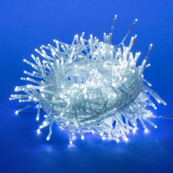 ULD-S0600-400-DTA WHITE IP20 FIRECRACKER Гирлянда светодиодная с контроллером Фейерверк. 6м. 400 светодиодов. Белый свет. Провод прозрачный. ТМ Uniel