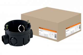 Коробка установочная D 68х45 для твердых стен черная VKL electric 