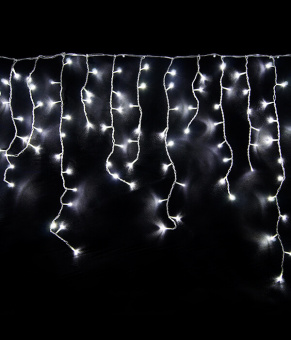 Бахрома 3х0,5 м 160LED белая мерцающая белый провод Rich LED 
