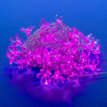 ULD-S0700-050-DTA PINK IP20 PINK SAKURA Гирлянда светодиодная с контроллером Сакура розовая. 50 светодиодов. 7 м. розовая.IP20.провод прозрачный