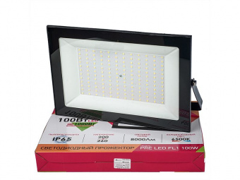 Прожектор светодиодный 200W IP65 PRE LED FL4 BLACK (1/10) холодный белый AVL 