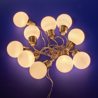 ULD-S1800-010-STB-3AA WARM WHITE IP20 BULBS Гирлянда светодиодная Лампочки. на батарейках 3AA не в-к. 1.8м. 10 светодиодов. Теплый белый свет. Провод прозрачный. TM Uniel