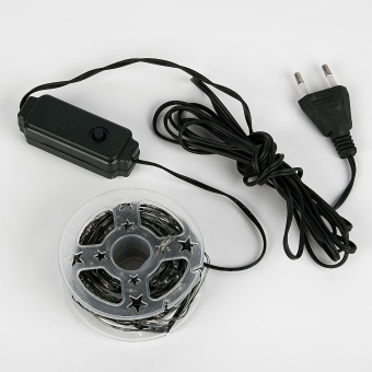 ULD-S3000-300-DGA WARM WHITE IP20 DEW Гирлянда светодиодная Роса. 30м. 300 светодиодов. Теплый белый свет. Провод зеленый. ТМ Uniel