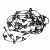UDL-K111 80-E27-20M IP65 BLACK BELT-LIGHT Гирлянда Белт-Лайт. 20м + 1.5м сетевой шнур. 80 патронов E27. шаг 25см. Чёрная. TM Uniel.