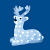 ULD-M3133-050-STA WHITE IP20 LYING FAWN Фигура светодиодная Лежащий оленёнок. 50 светодиодов. 31x15x33 см. цвет-свечения- белый. IP20