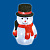 ULD-M1827-030-STA WHITE IP20 SNOWMAN-3 Фигура светодиодная Снеговик-3. 30 светодиодов. размер 18x15x27 см. цвет свечения-белый. IP20.