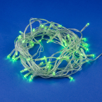 ULD-S0500-050-DTA GREEN IP20 Гирлянда светодиодная с контроллером. 5м. 50 светодиодов. Зеленый свет. Провод прозрачный. ТМ Uniel