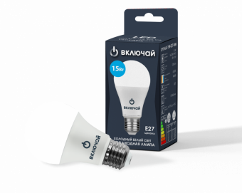Лампа светодиодная 15W E27 А60 ГРУША 6500К 1000Лм (ЛОН) (LED OPTI А60-15W-E27-WW) VKL 