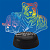 ULI-M508 RGB-3AA TIGER FAMILY-BLACK Светильник декоративный с эффектом 3D Семья тигров. на батарейках 3AA не в-к. 1 светодиод. RGB свет. TM Uniel