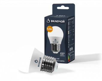 Лампа светодиодная  5,5W Е27 G45 ШАР 3000К 440Лм (LED OPTI G45-5,5W-E27-N) VKL electric 