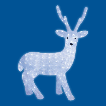 ULD-M6393-200-STA WHITE IP20 DEER-1 Фигура светодиодная Олень-1. 200 светодиодов. размер 63x36x93 см. цвет свечения-белый. IP20.