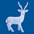 ULD-M6393-200-STA WHITE IP20 DEER-1 Фигура светодиодная Олень-1. 200 светодиодов. размер 63x36x93 см. цвет свечения-белый. IP20.